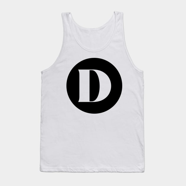 D (Letter Initial Monogram) Tank Top by n23tees